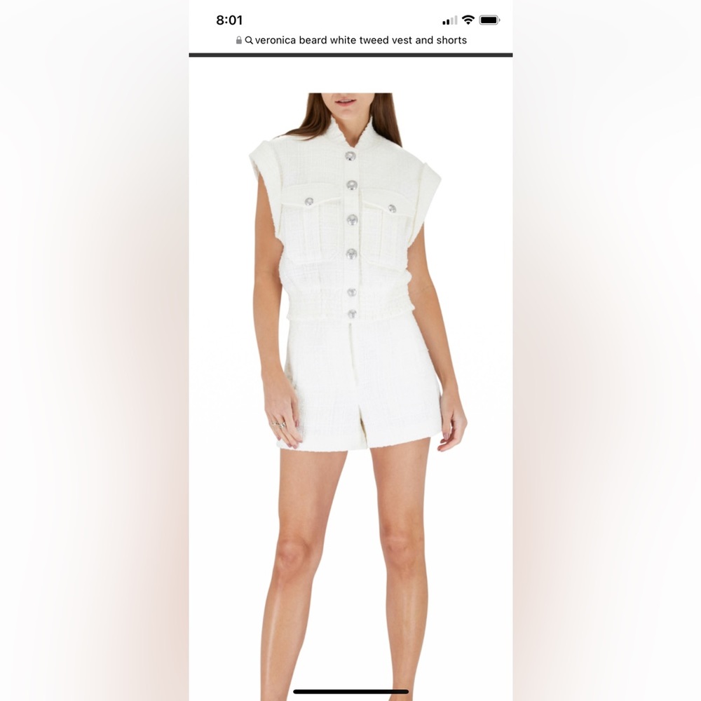 Veronica Beard vest and shorts size 10 short, Medium vest